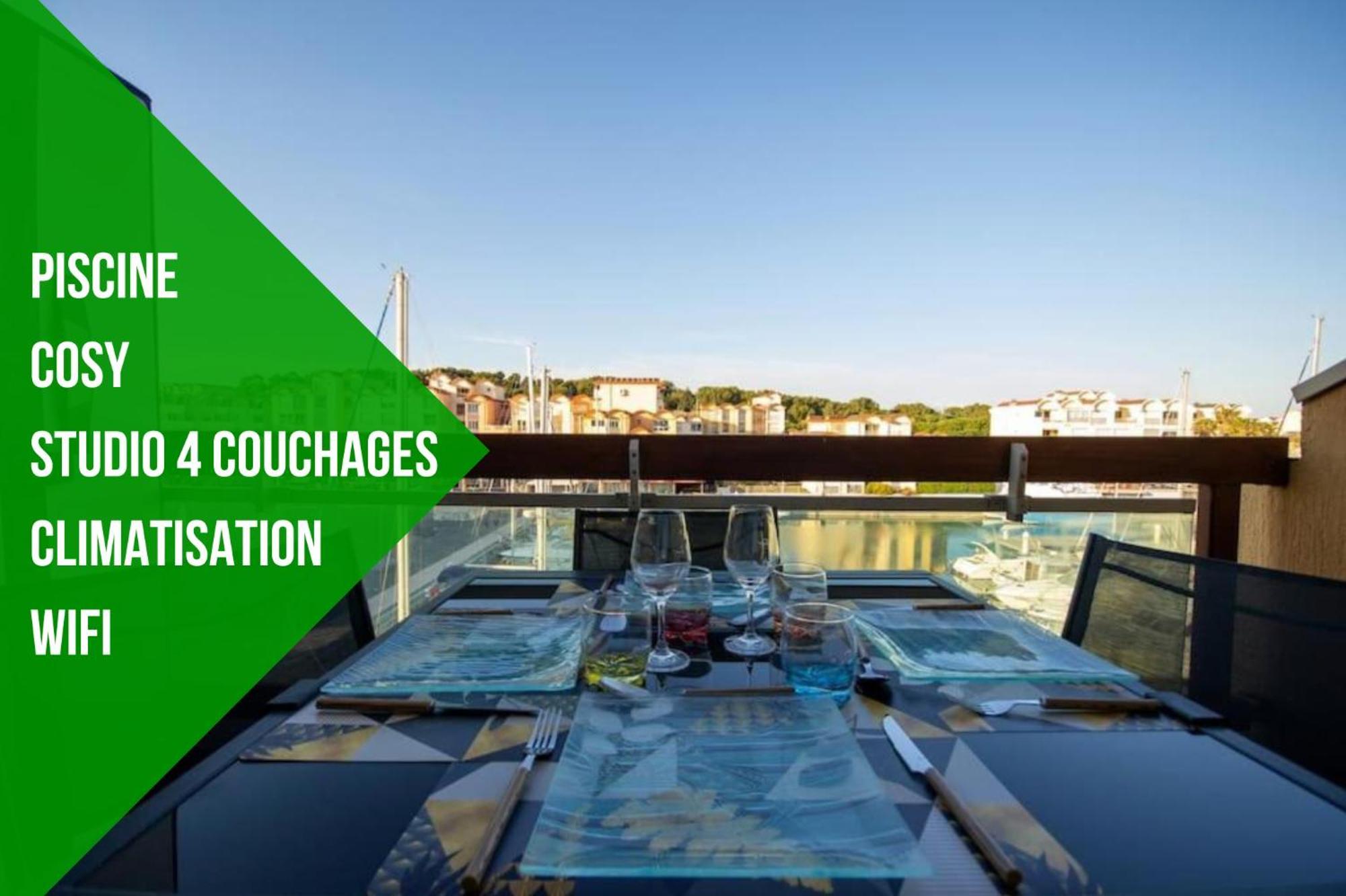 Mer Veilleuse Gruissan - Clim - Piscine Exterior foto